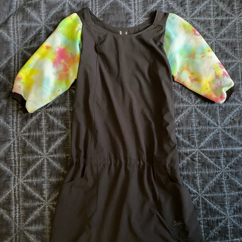 Arc’teryx dress with puff sleeves